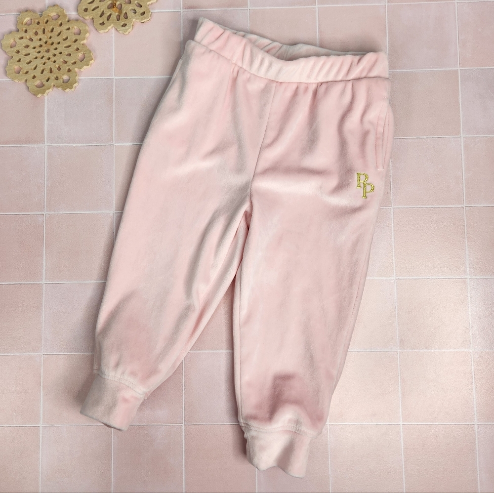 Posh Peanut Pink Velour Joggers